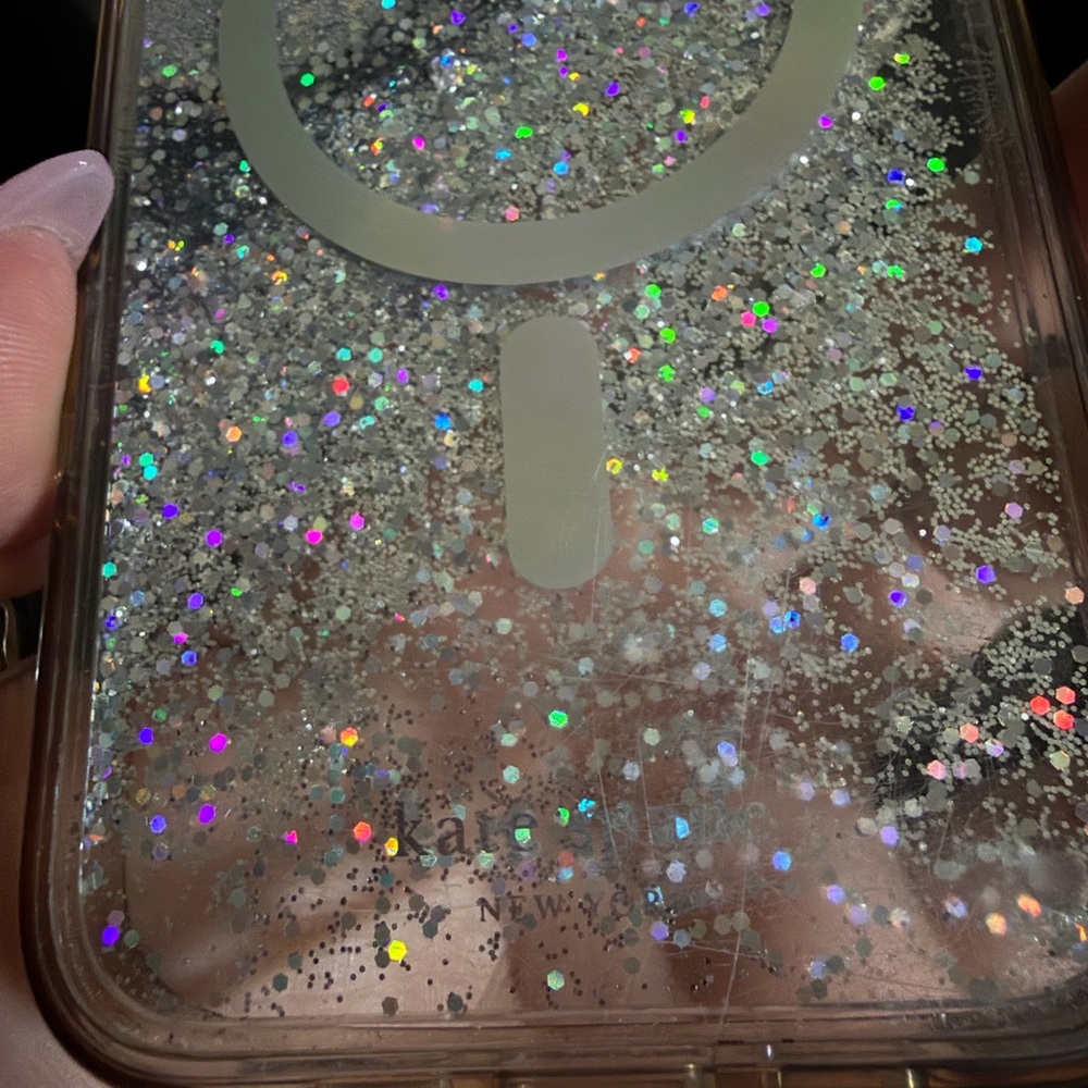 Glitter Sparkle Magnetic Wireless Charging Phone Case - Clear/Sparkle